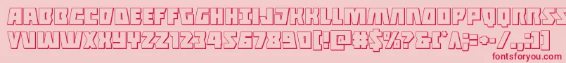 Halfshellhero3D Font – Red Fonts on Pink Background
