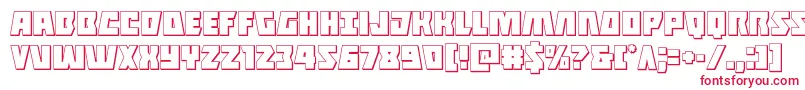 Halfshellhero3D Font – Red Fonts on White Background