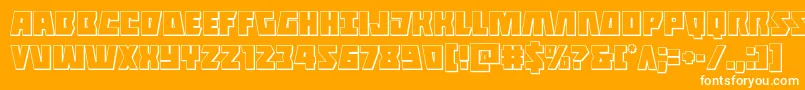 Halfshellhero3D Font – White Fonts on Orange Background