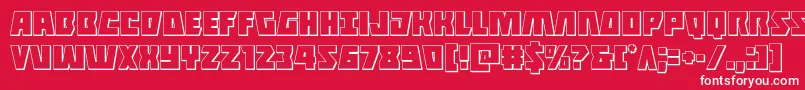 Halfshellhero3D Font – White Fonts on Red Background