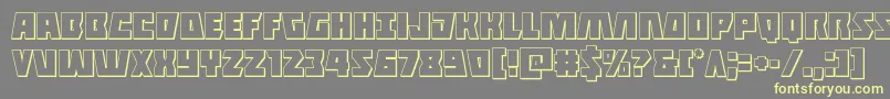 Halfshellhero3D Font – Yellow Fonts on Gray Background