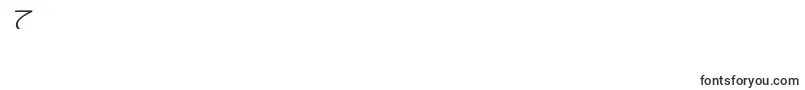 Czcionka MangaSpeak2StockyItalic – czcionki cyfry 7