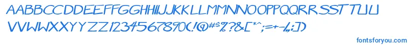Lisätietoja MangaSpeak2StockyItalic-fontista MangaSpeak2StockyItalic-fontti – siniset fontit