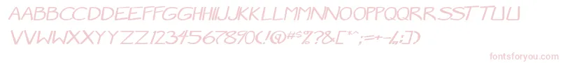 フォントMangaSpeak2StockyItalic – ピンクのフォント