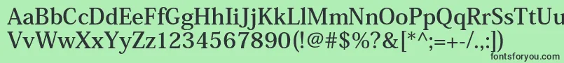 フォントHeiseiminstdW7 – 緑の背景に黒い文字