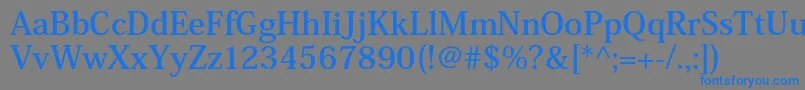 フォントHeiseiminstdW7 – 灰色の背景に青い文字