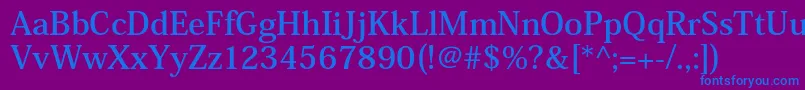 HeiseiminstdW7 Font – Blue Fonts on Purple Background