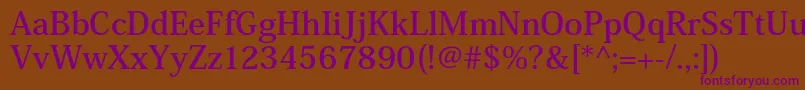 HeiseiminstdW7 Font – Purple Fonts on Brown Background