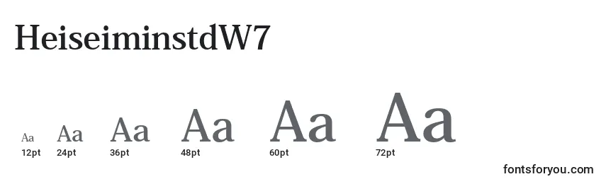 HeiseiminstdW7 Font Sizes