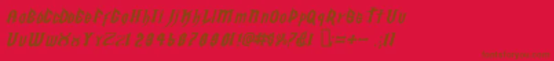 Golgoe Font – Brown Fonts on Red Background