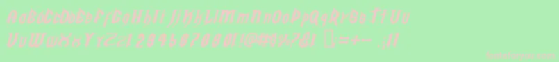 Golgoe Font – Pink Fonts on Green Background