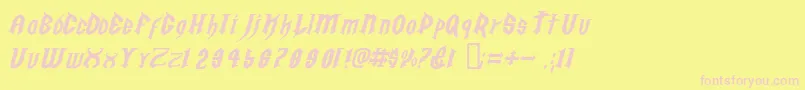 Golgoe Font – Pink Fonts on Yellow Background