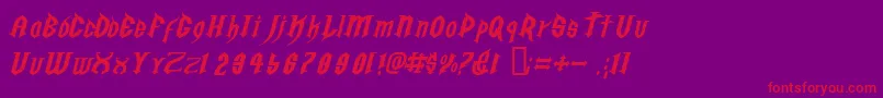 Golgoe Font – Red Fonts on Purple Background