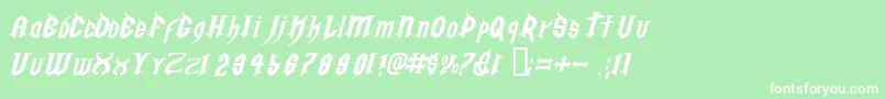 Golgoe Font – White Fonts on Green Background