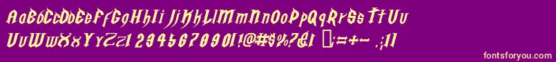 Golgoe Font – Yellow Fonts on Purple Background