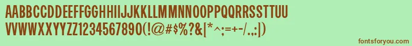 SandcastleJnl Font – Brown Fonts on Green Background