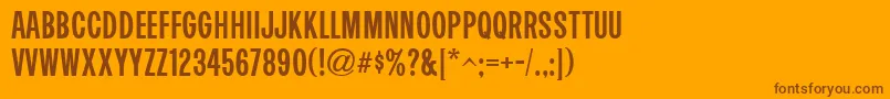 SandcastleJnl Font – Brown Fonts on Orange Background