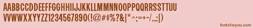 SandcastleJnl Font – Brown Fonts on Pink Background