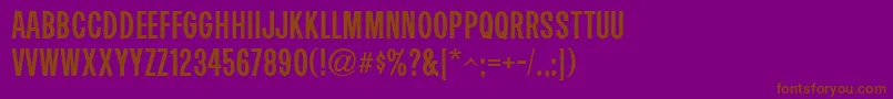 SandcastleJnl Font – Brown Fonts on Purple Background