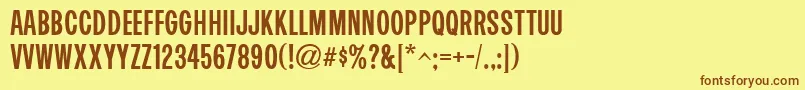 SandcastleJnl Font – Brown Fonts on Yellow Background