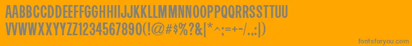 SandcastleJnl Font – Gray Fonts on Orange Background