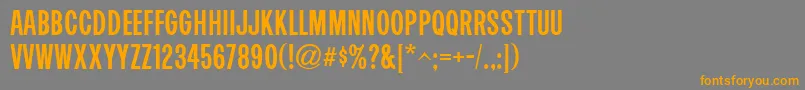 SandcastleJnl Font – Orange Fonts on Gray Background