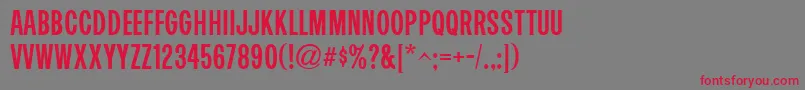 SandcastleJnl Font – Red Fonts on Gray Background