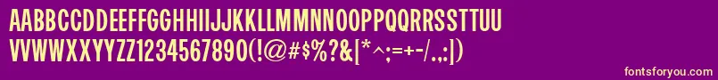 SandcastleJnl Font – Yellow Fonts on Purple Background