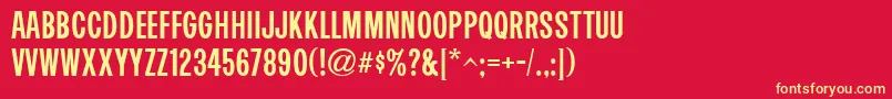 SandcastleJnl Font – Yellow Fonts on Red Background