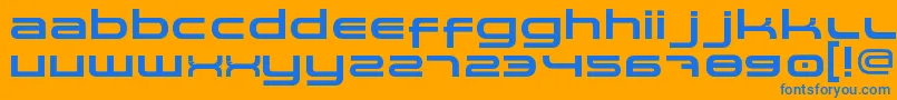 fuente Spaceman – Fuentes Azules Sobre Fondo Naranja