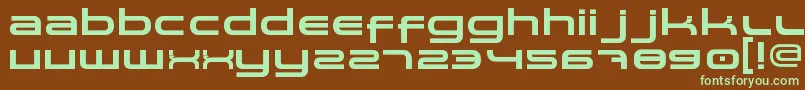 Spaceman Font – Green Fonts on Brown Background