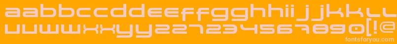 Spaceman Font – Pink Fonts on Orange Background