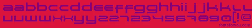 Spaceman Font – Purple Fonts on Red Background