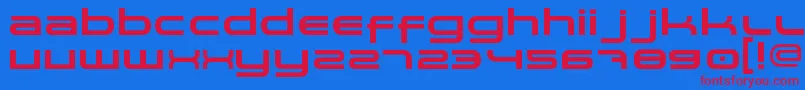 Spaceman Font – Red Fonts on Blue Background