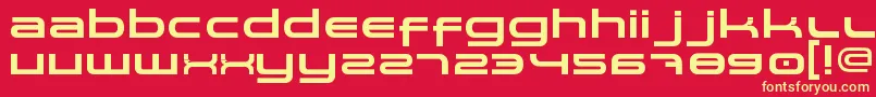 Spaceman Font – Yellow Fonts on Red Background