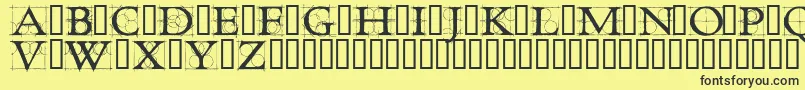 フォントRoughworkDemo – 黒い文字の黄色い背景