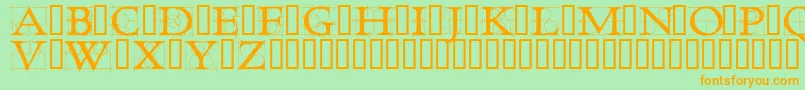 RoughworkDemo Font – Orange Fonts on Green Background