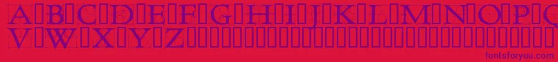 フォントRoughworkDemo – 赤い背景に紫のフォント