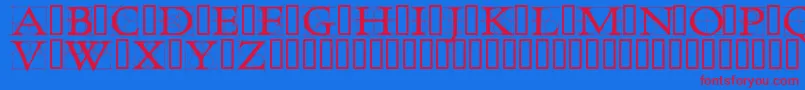 RoughworkDemo Font – Red Fonts on Blue Background