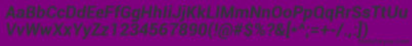 RobotoBoldItalic Font – Black Fonts on Purple Background