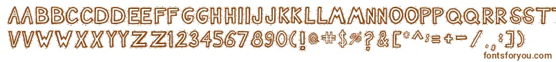 NashTuckerblue Font – Brown Fonts on White Background