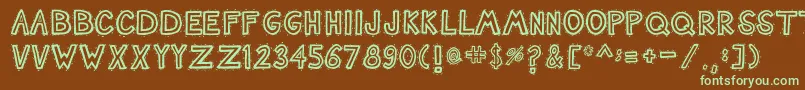 NashTuckerblue Font – Green Fonts on Brown Background