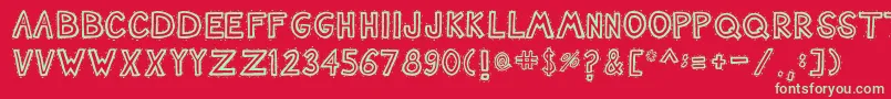 NashTuckerblue Font – Green Fonts on Red Background