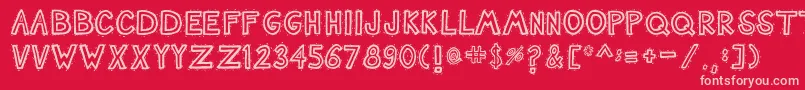 NashTuckerblue Font – Pink Fonts on Red Background