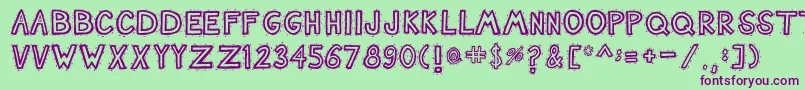 NashTuckerblue Font – Purple Fonts on Green Background