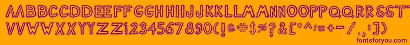 NashTuckerblue Font – Purple Fonts on Orange Background