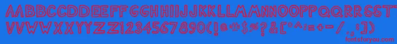 NashTuckerblue Font – Red Fonts on Blue Background