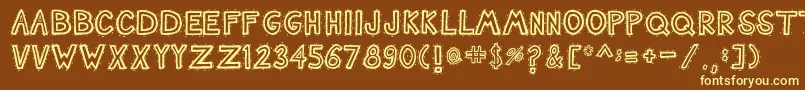 NashTuckerblue Font – Yellow Fonts on Brown Background