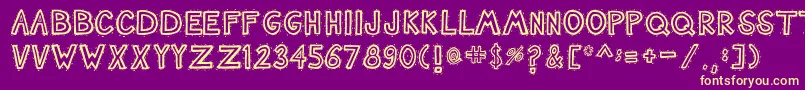 NashTuckerblue Font – Yellow Fonts on Purple Background