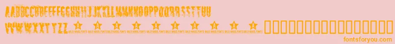 Sniper Font – Orange Fonts on Pink Background
